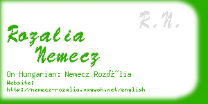 rozalia nemecz business card